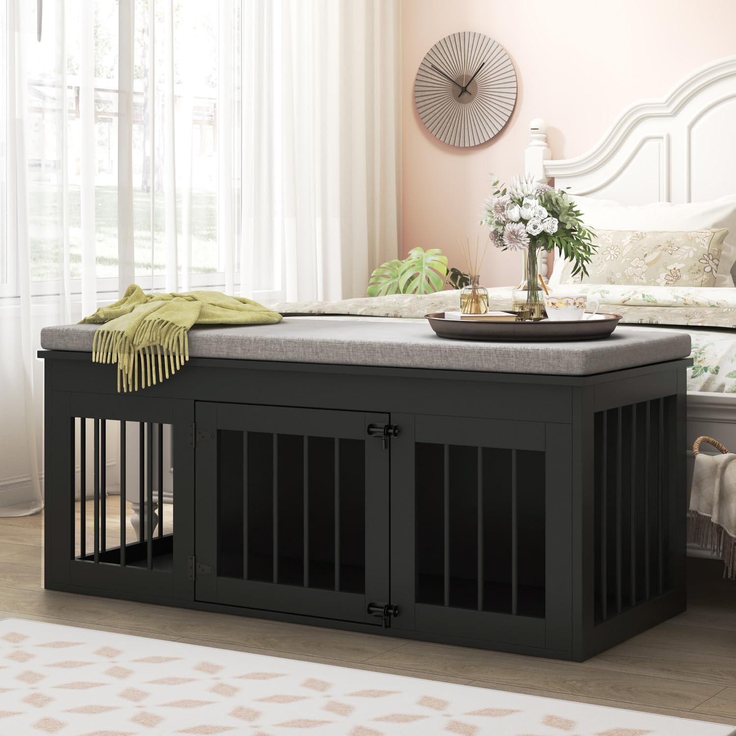 Dog Crate Furniture for Small Medium Dogs, Large 47.2