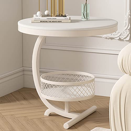 Modern Coffee Table，Round Industrial Coffee Table Metal Legs Short Table Tea Table Coffee for Dining Height 60CM Suitable for Most Sofa