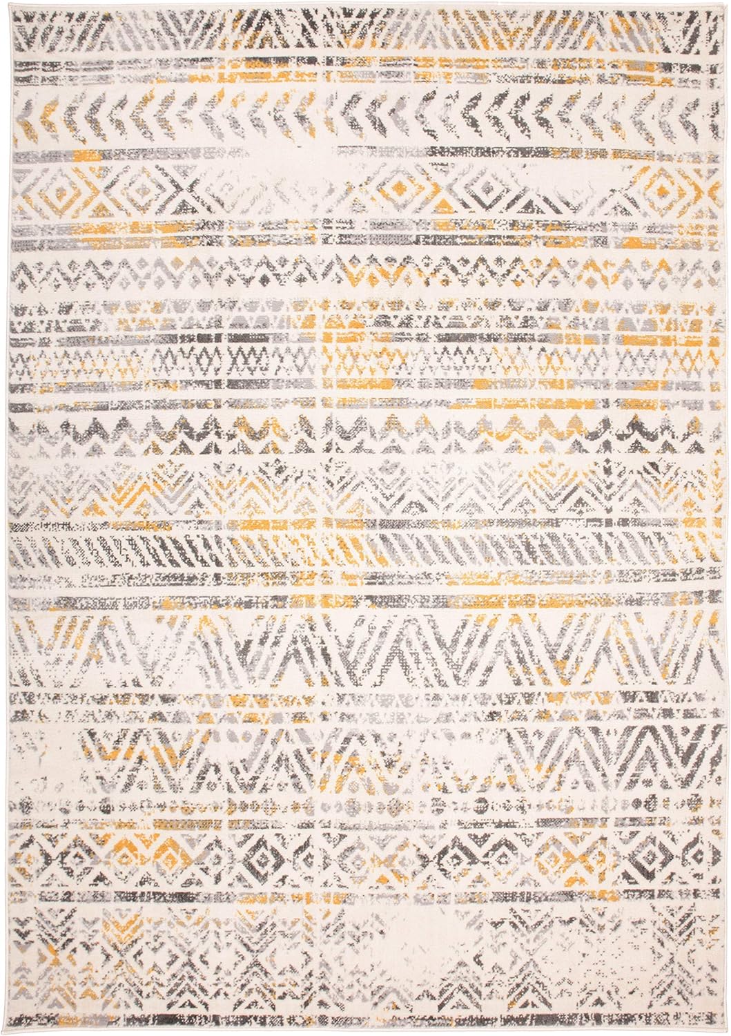 Rugshop Geometric Boho Perfect for high traffic areas of your Living Room,Bedroom,Home office,Kitchen Area Rug 7'10