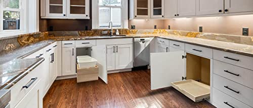 Pull Out Tray Bottom Mount Side Mount Birch Cabinet Drawer Slide Out Shelves Roll Out Cabinet Organizer 22.5