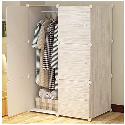 Portable Wardrobe Cloth Wardrobe Wardrobe Bedroom Garderobe Moving Boxes Closet Rack Closets for Bedroom Storing Closet Clothes Rack Portable Wardrobe (White 75cm)