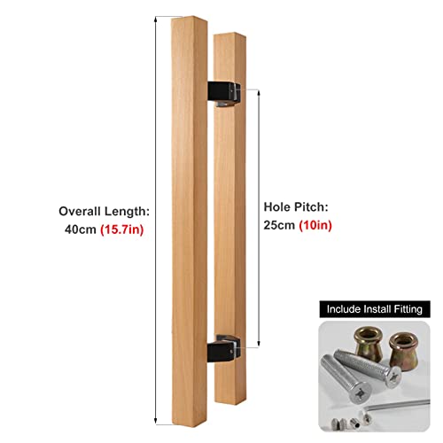 Door Pull Wooden Pull Door Handles Bar,Barn Entry Bathroom Heavy Duty Door Konbs,Double Sided Glass/Metal/Fiberglass Door Grab,Mounted Back to Back (Size : 60cm/24inch,Style : STYL