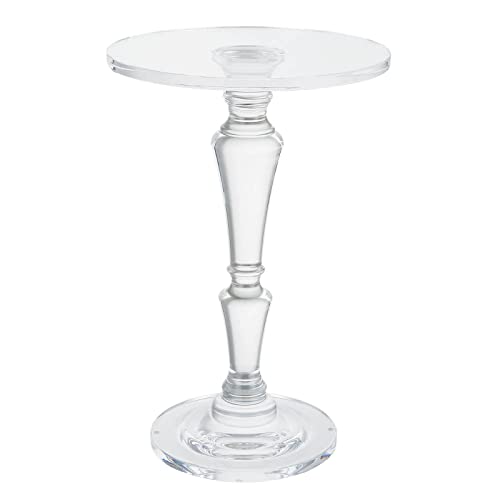 LIKENOW Furniture Acrylic Side Table, Acrylic End Table for Drinking Food,Clear Modern Small Tables for Living Room Bedroom Lobby,13.5''x13.5''x20'' High,9.48Lbs