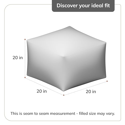 Anji Mountain 100% Handmade & Handcrafted Comfortable Home Décor Pouf Ottoman Footrest for Living Room, Bedroom, Nursery, Kidsroom, Patio Furniture - (20