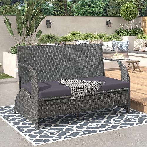 Versatile Outdoor loveseat That converts to Four Seats and a Table, Suitable for Gardens and lawns Furniture Sets for Patio, Lawn & Garden
