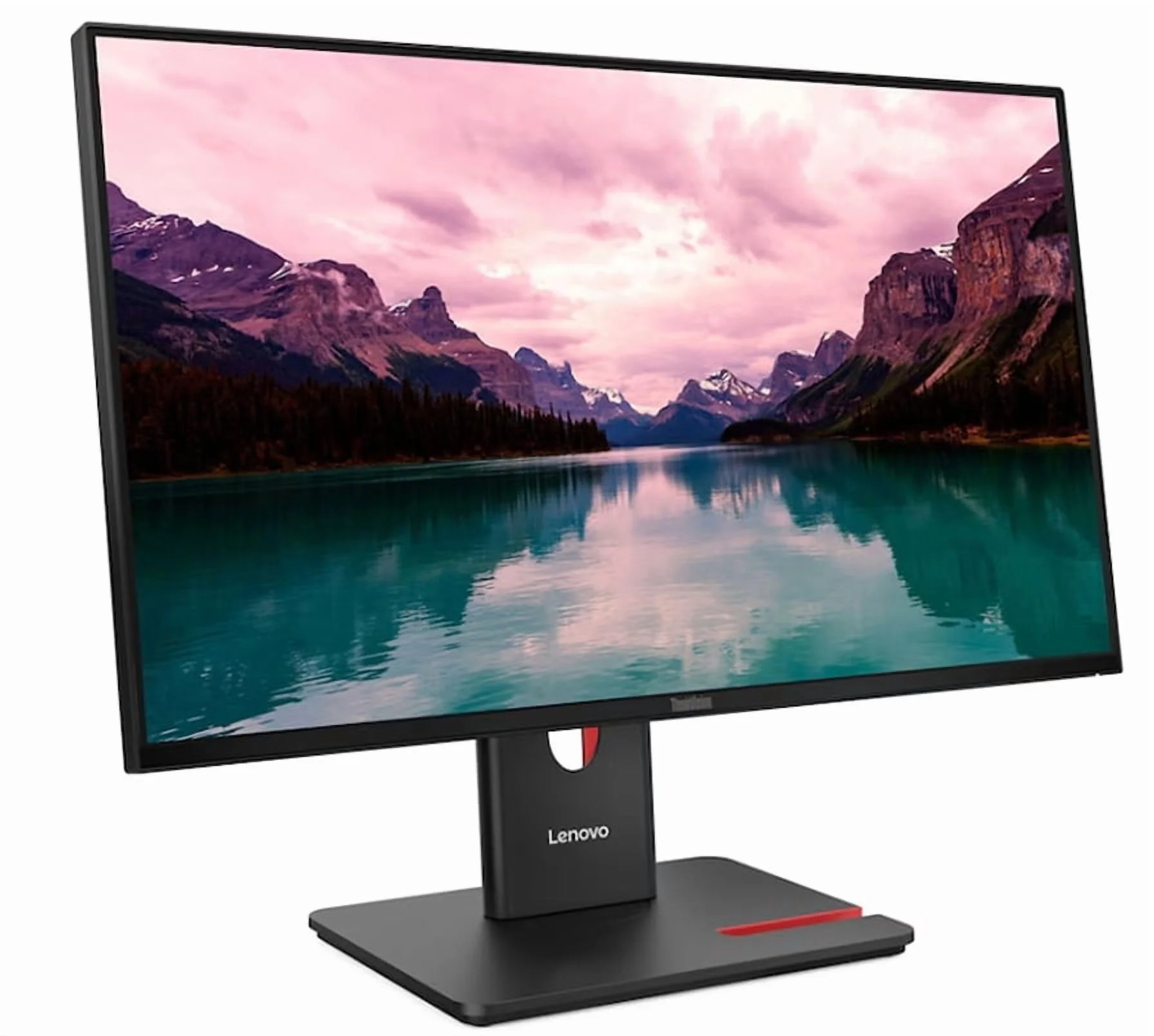 Lenovo ThinkVision 24" FHD IPS Monitor with 4ms Response Time, Anti Glare, Flicker Free, VESA Mount (100mm), Displayport, HDMI & Dockztorm USB Port Expander, Black Color