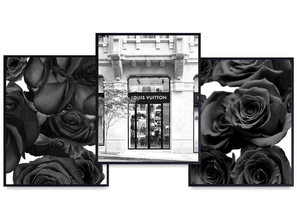 Poster Pictures of Fashion Wall Decor Wall Art - Glam Designer Wall Decor - Glamour Haute couture Fashion designer Wall Art - Luxury Gift for Women - Girls Bedroom, Living room decoration