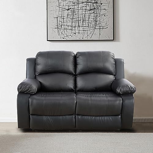 Reclining Sofa Living Room Furniture Sets, Brown Faux Leather Recliner Sofa Couch Loveseat Chair for House Office Apartment Office Living Room set(BROWN,SOFA SET 3PCS)