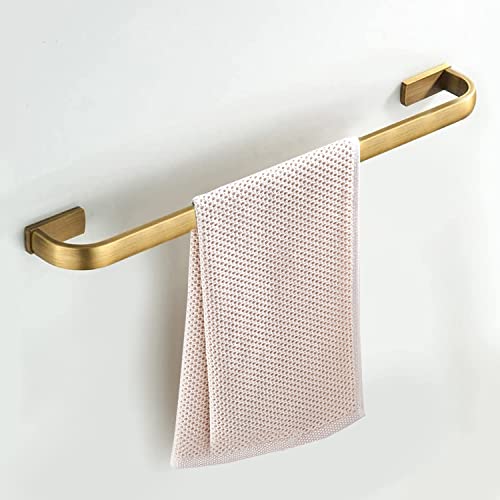 WINCASE Brass Bathroom Accessories, Bath Towel Holder Antique, Towel Bar Set Toilet Paper Holder Robe Hook Brushed Brass Wall Mounted