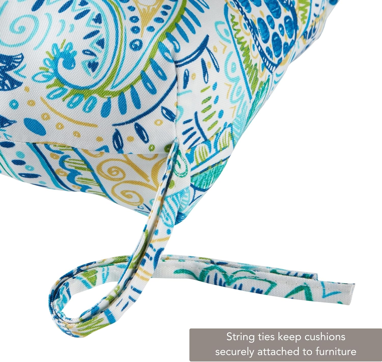 Greendale Home Fashions Outdoor 44 x 22-inch High Back Chair Cushion 2 Count and Rectangle Throw Pillow 2 Count Paisley