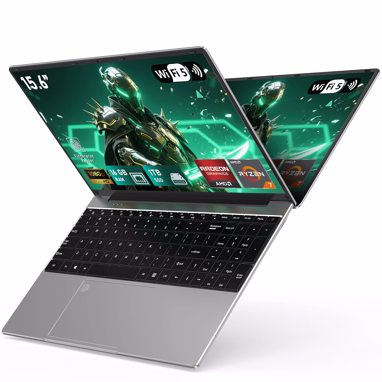 Chheart 2025 Gaming 15.6" FHD Gaming Laptop, AMD Ryzen 7 5700U, 16GB,1TB SSD,8C/16T Processor,WiFi 5,BT5.0,Backlit Keyboard