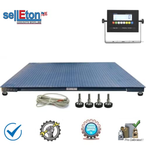 SellEton SL-700-2x2 Floor Scales with Digital Indicator for Warehouse Shipping and Heavy Duty Industrial Weighing (24