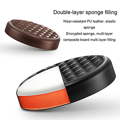 Adjustable Swivel Massage Salon Stool with 5 Wheels/Thicken Sponge Scratch Resistant Seat Chrome Steel PU Leather Bar Stool Shop Stool,Rolling Stool, Tattoo Counter Black（Black）