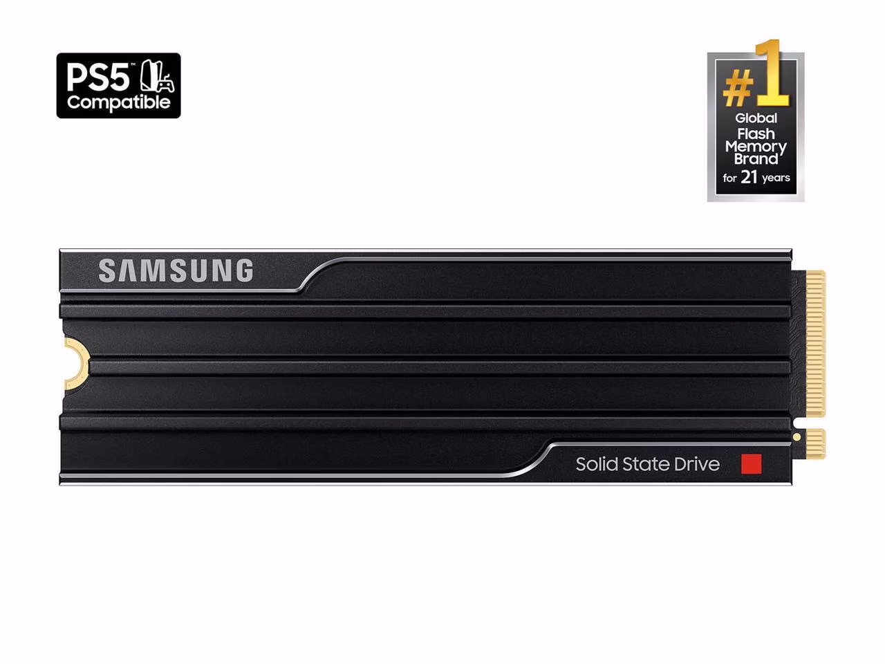 Samsung 9100 PRO MZ-VAP2T0 - SSD - encrypted - 2 TB - internal - M.2 2280 - PCI Express 5.0 x4 (NVMe) - 256-bit AES - TCG Opal Encryption 2.0 - integrated heatsink - black
