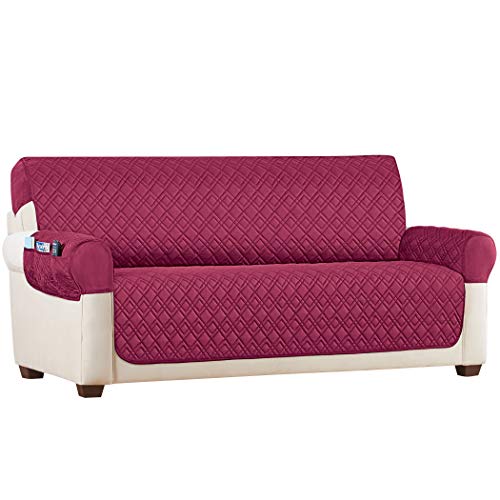 Collections Etc Diamond Texture Stretch Storage Furniture Protector Covers - Protects from Spills, Stains, Shedding Pets Hairs - for Chairs, Loveseats, Sofas