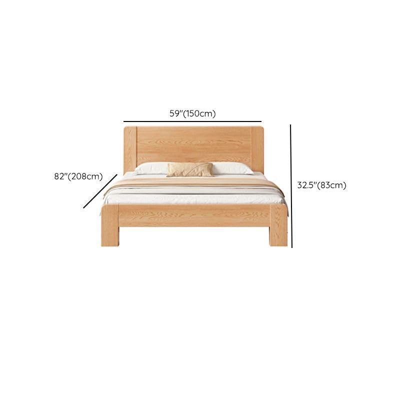CraftThink Bed Frame, Solid Wood Platform Bed with Wooden Slats & Headboard for Bedroom, No Box Spring Needed, Easy Assembly (Mattress Not Included) - 47