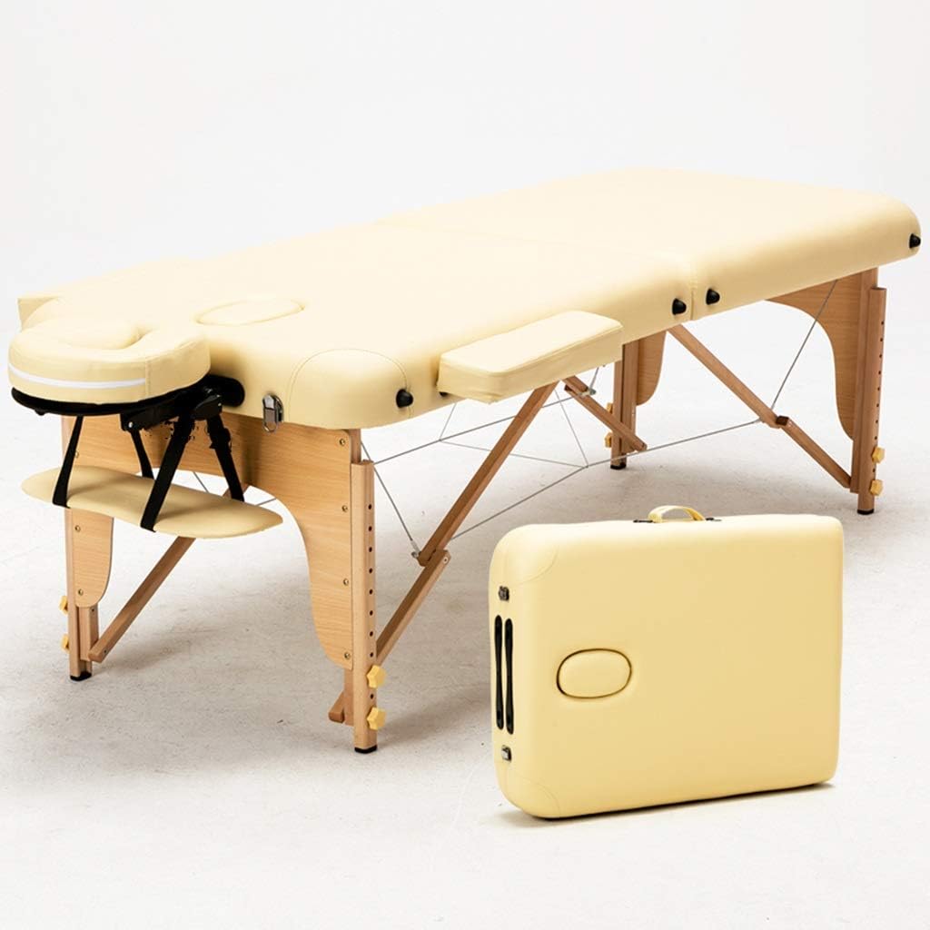 Salon & Spa Tables 2 Section Portable Massage Table Couch Bed Foldable with Headrest Armrest Hand Pallet for Reiki