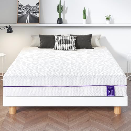 Lavender Soft & Firm Dual Sides Flippable Mattress 6 Inch Full Mattress,Gel Infused Memory Foam Mattress,Bamboo Charcoal,One Mattress with Two Firmness