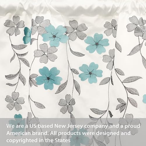 DriftAway Embroidered Curtains for Living Room Weeping Flowers Faux Silk 1 Panel Room Darkening Window Curtains 108 Inches Long Lined Drapes Dining Room Bedroom Thermal Window Treatments