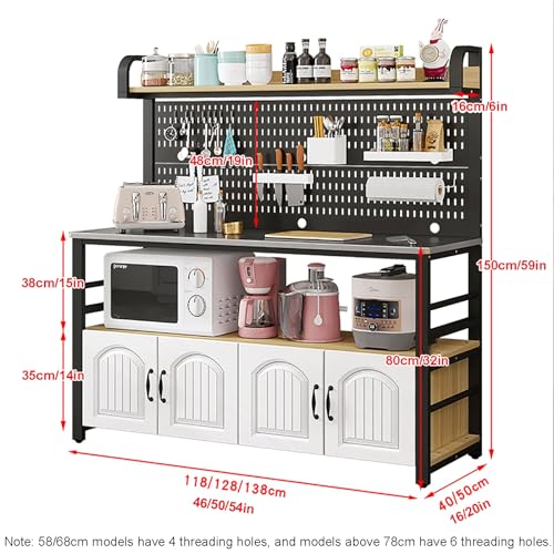 Metal Table for Prep & Work, Household Use Kitchen Work Table, with Large Worktop, Stable Steel Structure, for Restaurant, Business, Warehouse, Home, Kitchen, Garage (Size : 40x118cm/16x46in)