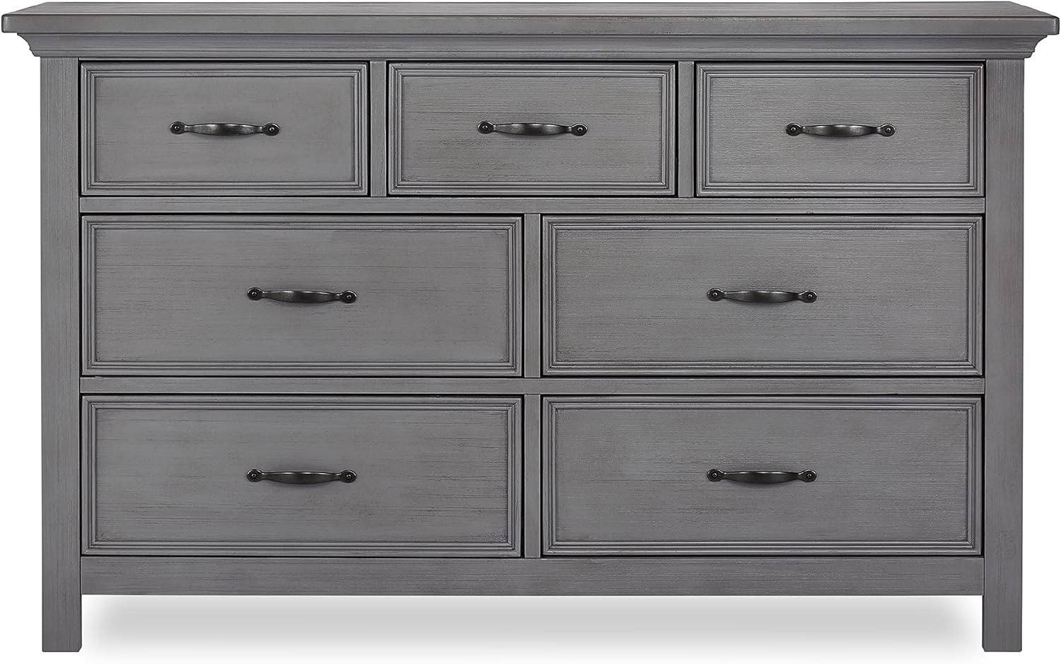 Evolur Belmar Double Dresser and 5-in-1 Convertible Crib Bundle in Rustic Grey