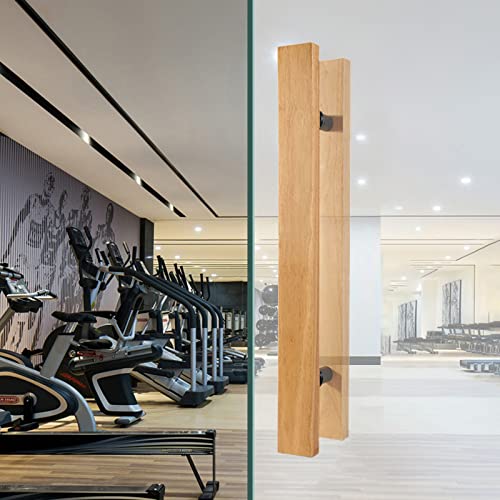 Wood H-Ladder Sliding Door Handle for Glass/Barn/Shower Door,Gate Pulls for Wooden Fences Heavy Duty,Large 24 32 40 48 60 70 Inch (Size : Long 40cm/15.7 inch)