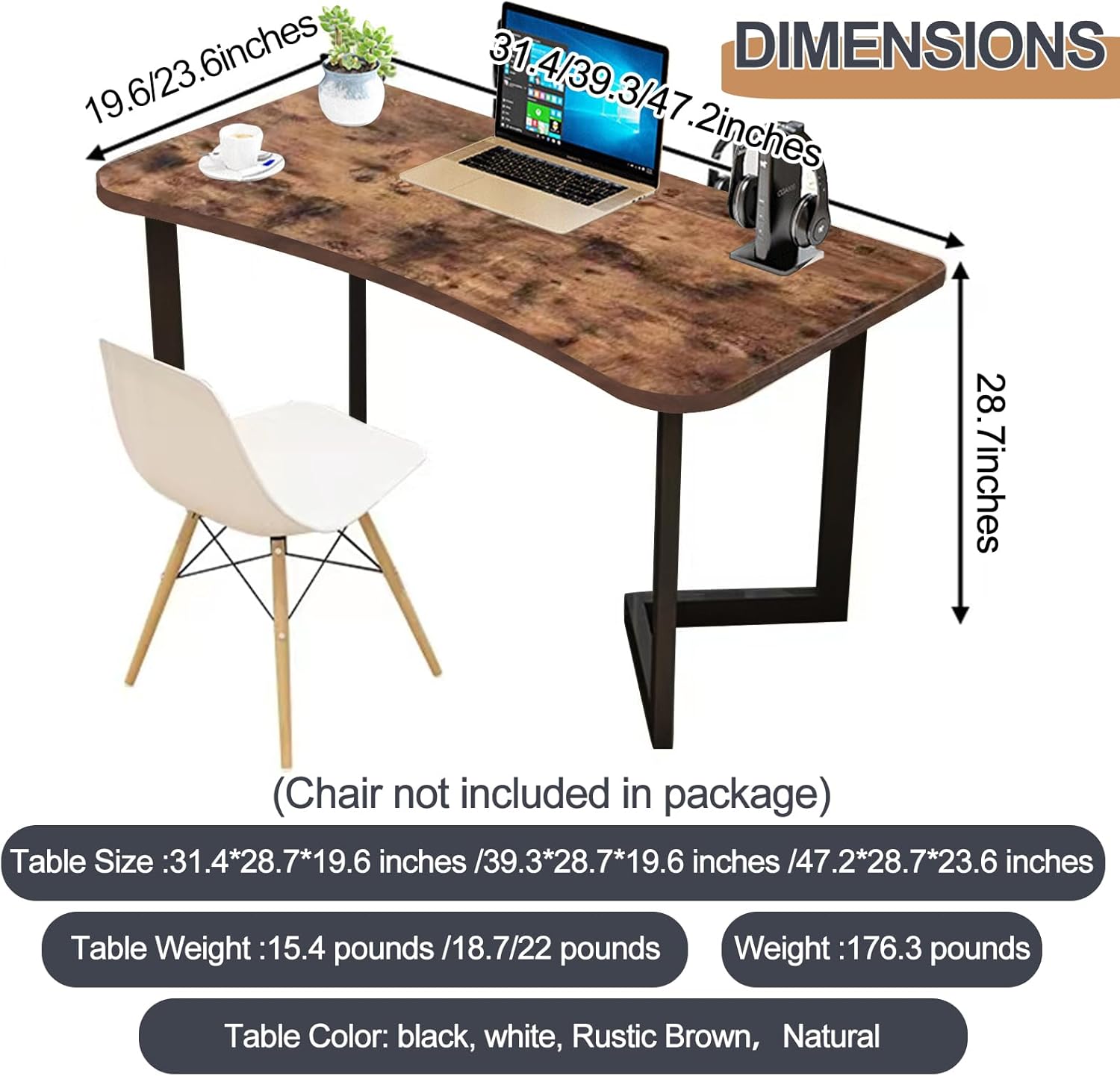 Computer Desk Home Office Desk Writing Desks Study Table Modern
