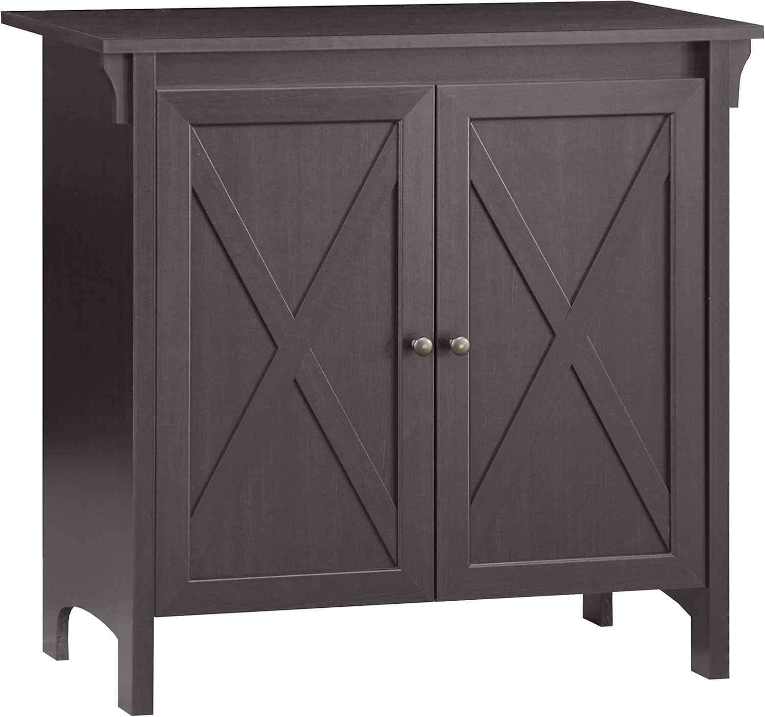 Hawksbury 2-Door Farmhouse Wood Storage Cabinet in Espresso