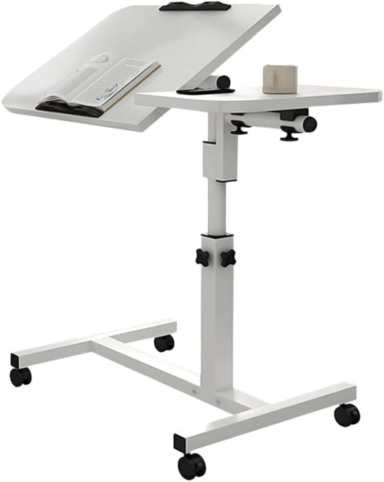 Overbed Table Height Tilt Adjustable Foldable Office Laptop Over Bed Desk