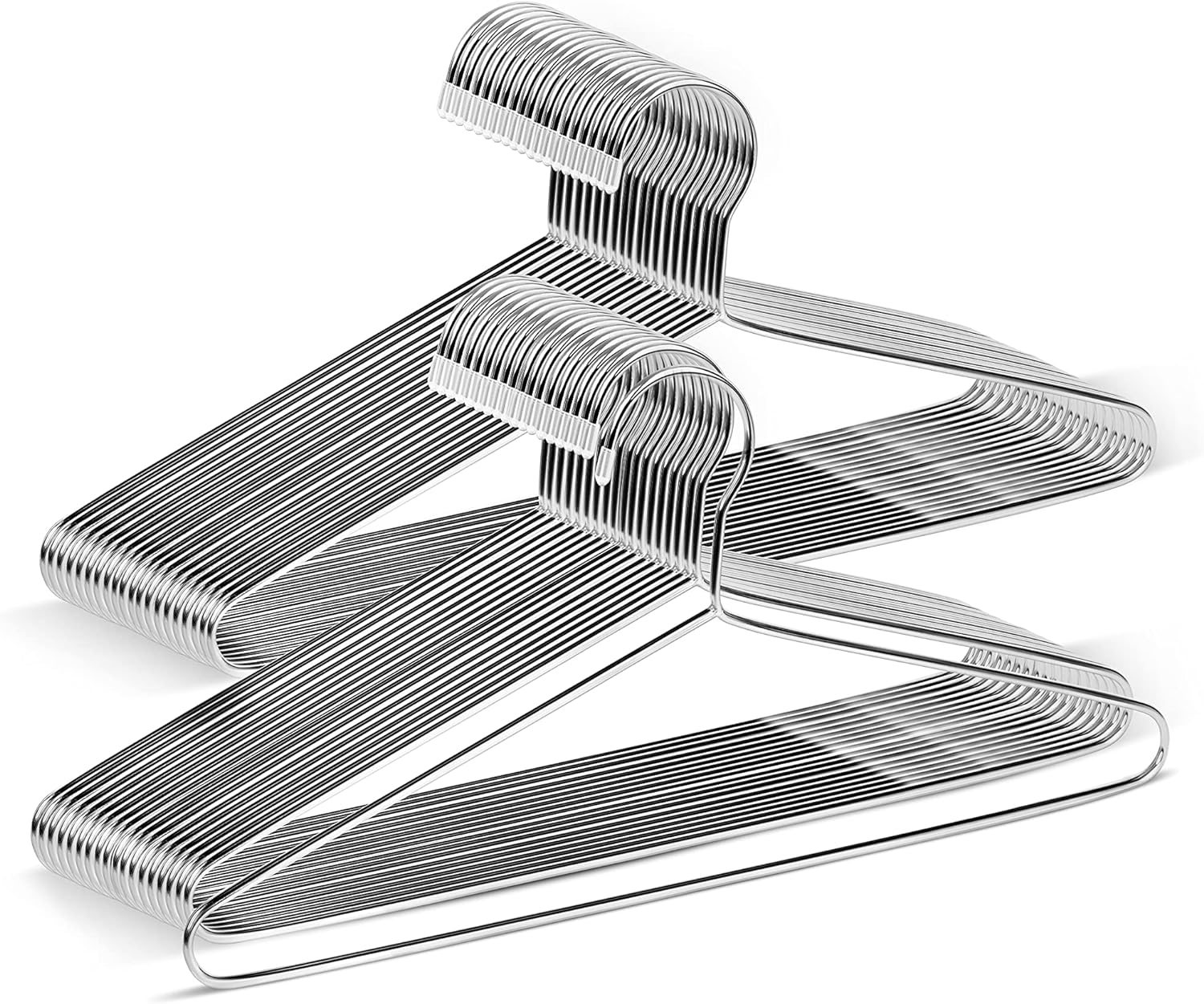 KEETDY 50 Pack Metal Hangers Coat Hangers Heavy Duty Stainless Steel Clothes Hanger for Closet Clothing Shirt Suit Pant 16.4 Inch