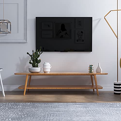 Wood Tv Stands Simple Tv Cabinet Tv Console Media Cable Box Gaming Consoles Modern Minimalist Entertainment Center Tv Unit Cabinet for Living Room Bedroom Office/Brown/39In