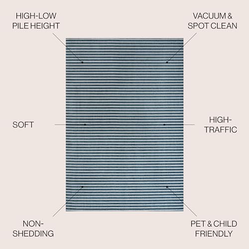 JONATHAN Y SCN102B-8 Aarhus High-Low Minimalist Scandi Striped Indoor/Outdoor Area Rug, Classic, Farmhouse, Cottage, Minimalist, Bedroom, Kitchen, Living Room, Non Shedding, Ivory/Cream, 8' x 10'