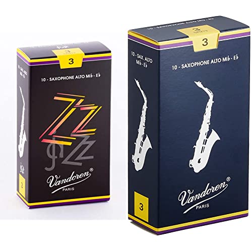 Vandoren SR413 Alto Sax ZZ Reeds Strength 3; Box of 10