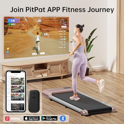 Superun Walking Pad, Under Desk Walking Pad Treadmills for Home & Office, 2 in 1 Walking Treadmill, Portable Mini Treadmill with Remote Control & Smart Motion APP, 265 Lbs Capacity, Installation Free