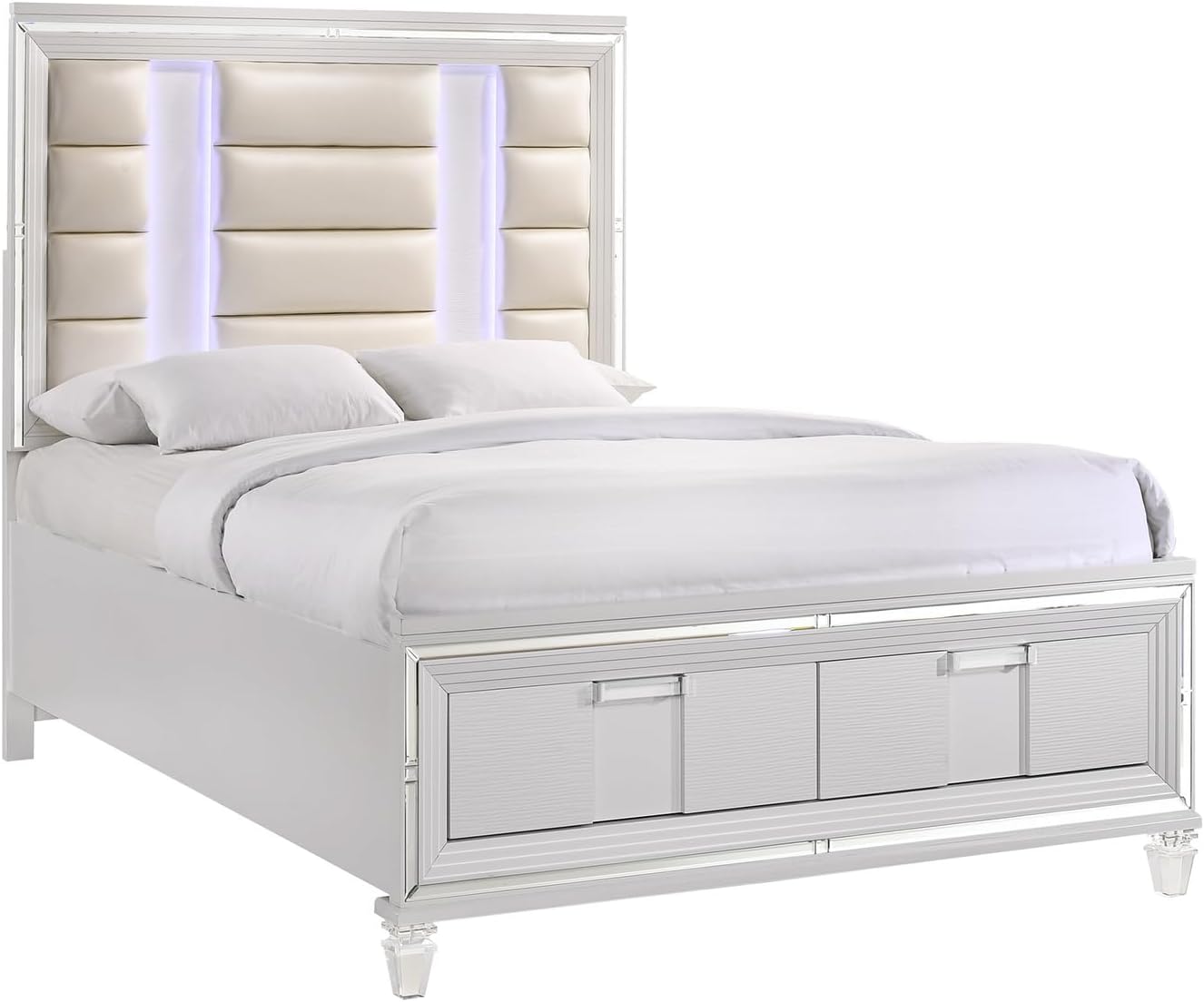 Picket House Furnishings Charlotte Queen Storage 3PC Bedroom Set in White