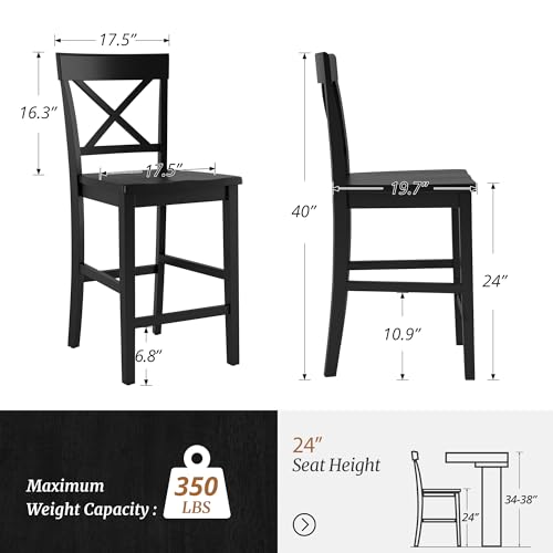 Counter Height Bar Stools Set of 4, 24