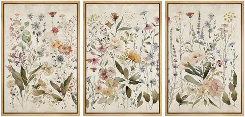 MUDECOR Framed Wall Art Print Set Vibrant Textured Abstract Multi-Colored Illustrations Modern Art Boho Decorative Colorful Chic for Living Room, Bedroom, Office - 16