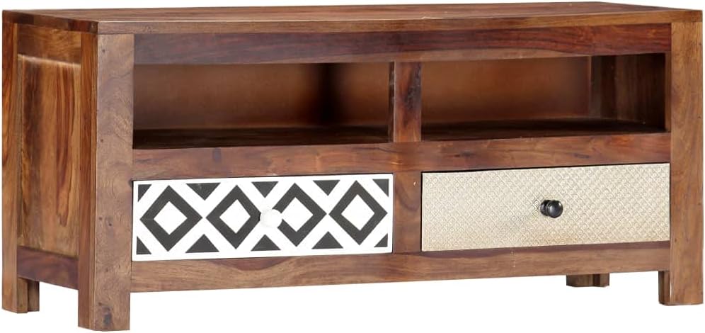 TV Cabinet,Dresser TV Stand, Entertainment Center, Media Console Table with Open Shelves,Storage Drawer Unit for Bedroom, Living Room,35.4