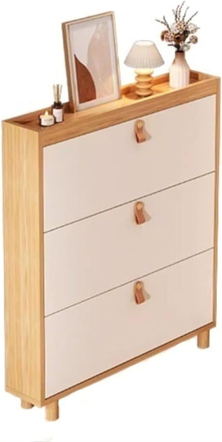 Shoe Rack Shoe Rack Slim Shoe Cabinet with 3 Flip Drawers for Entryway, Freestanding Shoe Storage Cabinet, Modern Shoe Storage Cupboard Organizer Shoe Storage Cabinet