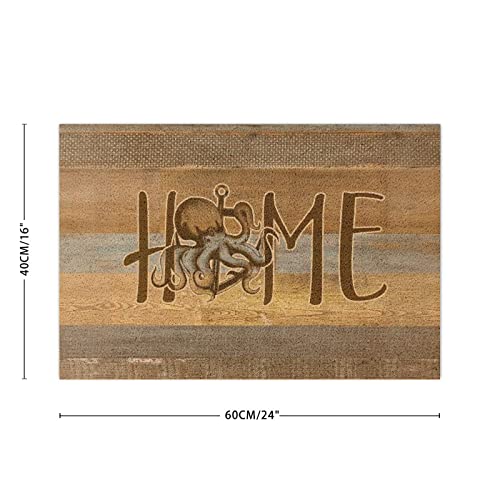 Nautical Beach Ocean Theme Underwater Starfish Floor Doormat Coir Outdoor Mat Beach Coastal Tropical Theme Floor Mats for House Housewarming Gift Rectangular Front Door Office Home Decor 24x36in