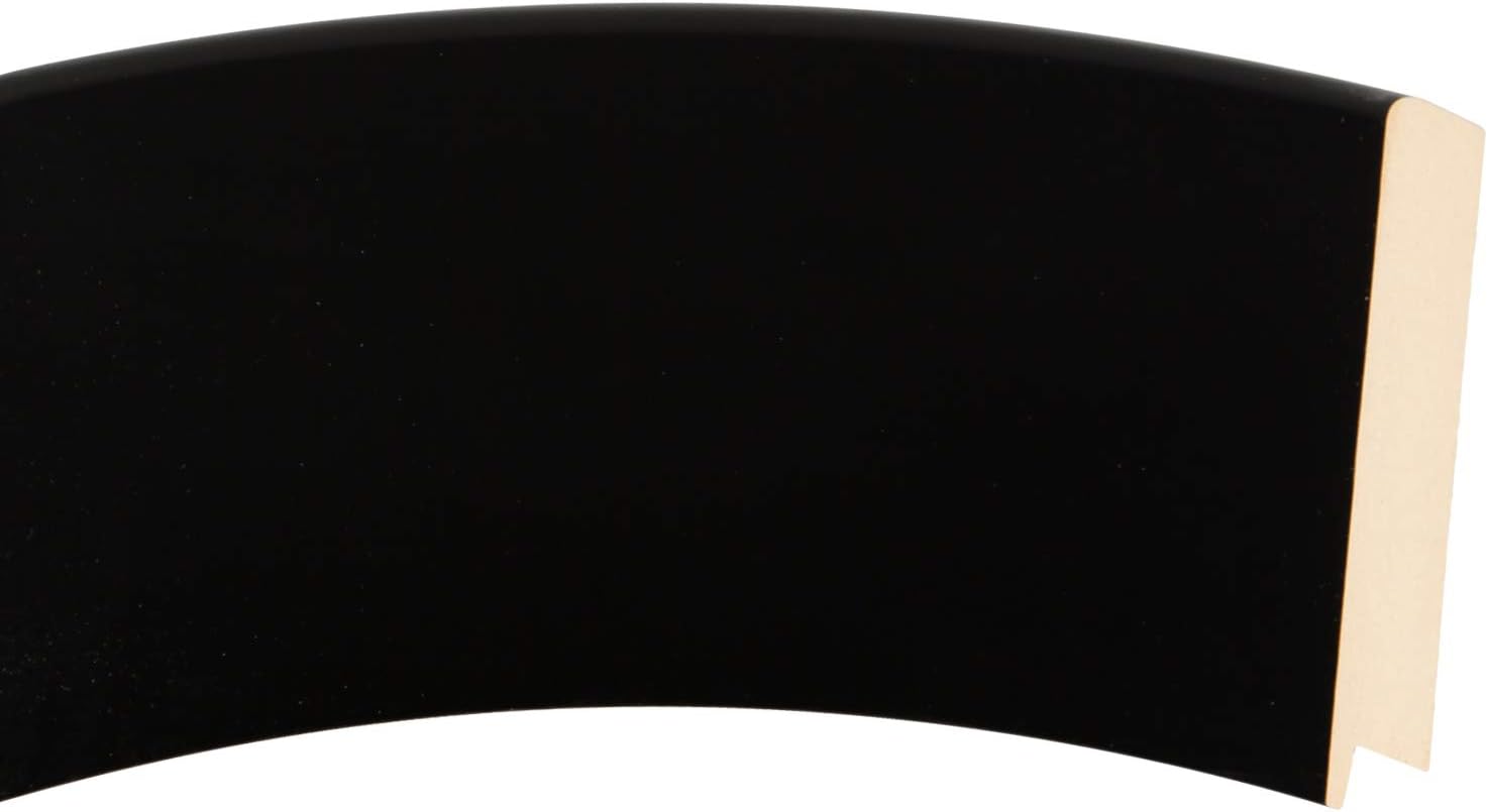 Oval Beveled Wall Mirror for Home Decor - Boulevard Style - Matte Black - 26x32 Outside Dimensions
