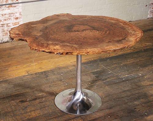 TUZECH Customized Live Edge Round Table Top, Wooden Dinning Table, Coffee Table, Resin Table, Luxury Table, Walnut Table, Wooden Resin Table (28.5