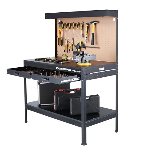 Olympia Tools Multi-Purpose Workbench With Light, 82-802 , Black