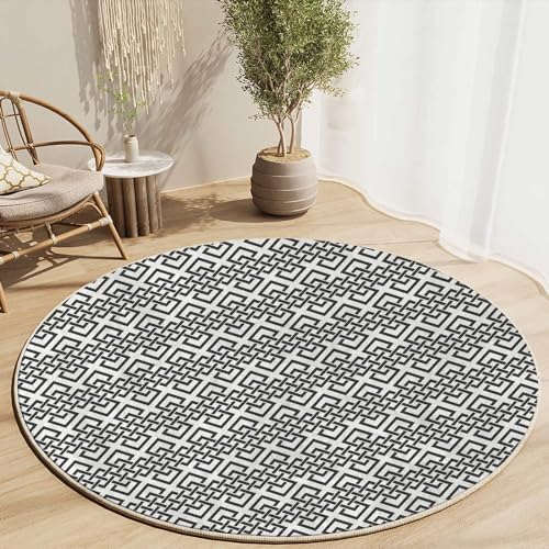 Round Rug 44 in Stained Glass Chair Mats for Low Pile Colorful Desk Chair Mat for Rolling Chair Heavy Duty Floor Mat for Office Chair and Computer Desk