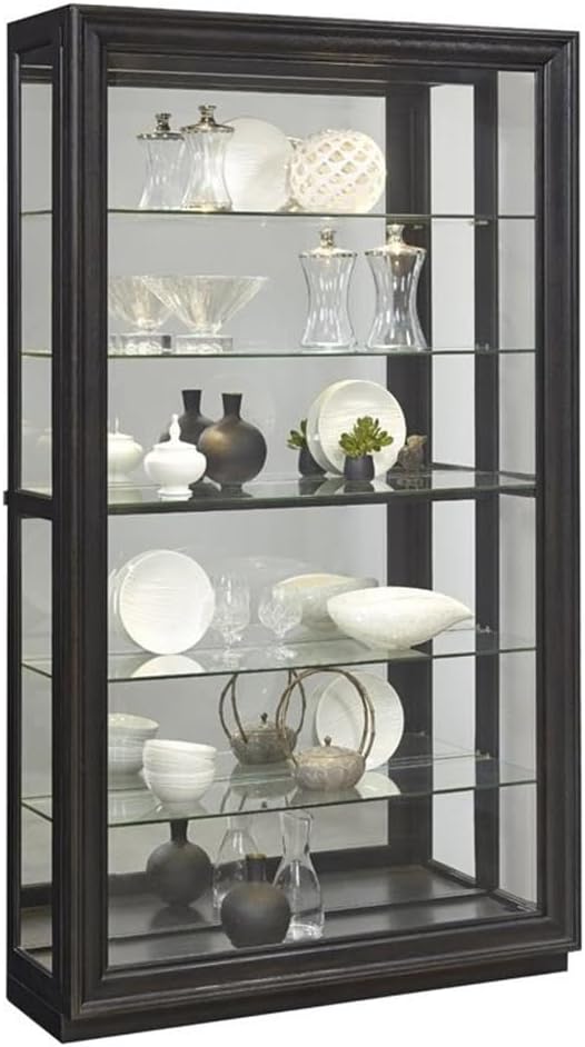 Pulaski Rockford Mirrored Two Way Sliding Door Curio Cabinet 45.9