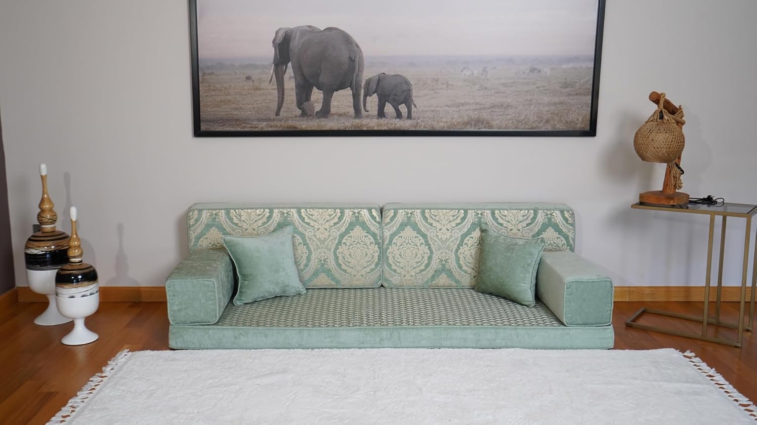 Arabic Diwan Sofa, Floor Cushions, Sofa Set Living Room, Arabic Couch, Floor Pillow, Arabic Sofa, Corner Sofa, Majlis Sofa (4'' Thickness Sofa, Sofa Only, Royal Red)