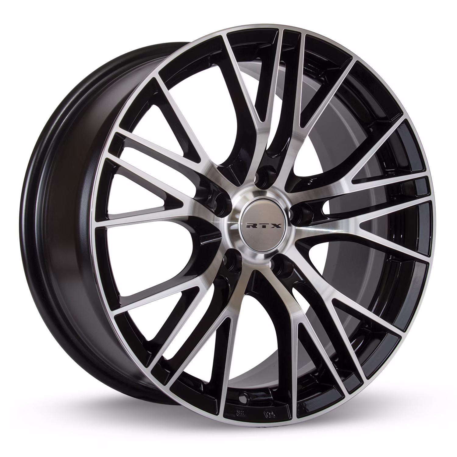 RTX Vertex 17x7.5 Wheel - Black Machined - Aluminum Alloy