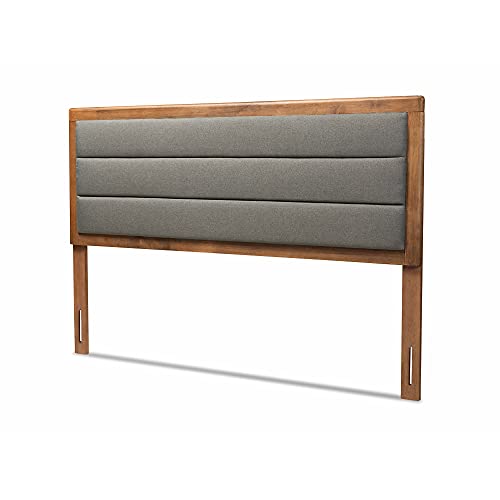 Baxton Studio Dexter Headboards, Twin, Dark Grey/Walnut Brown
