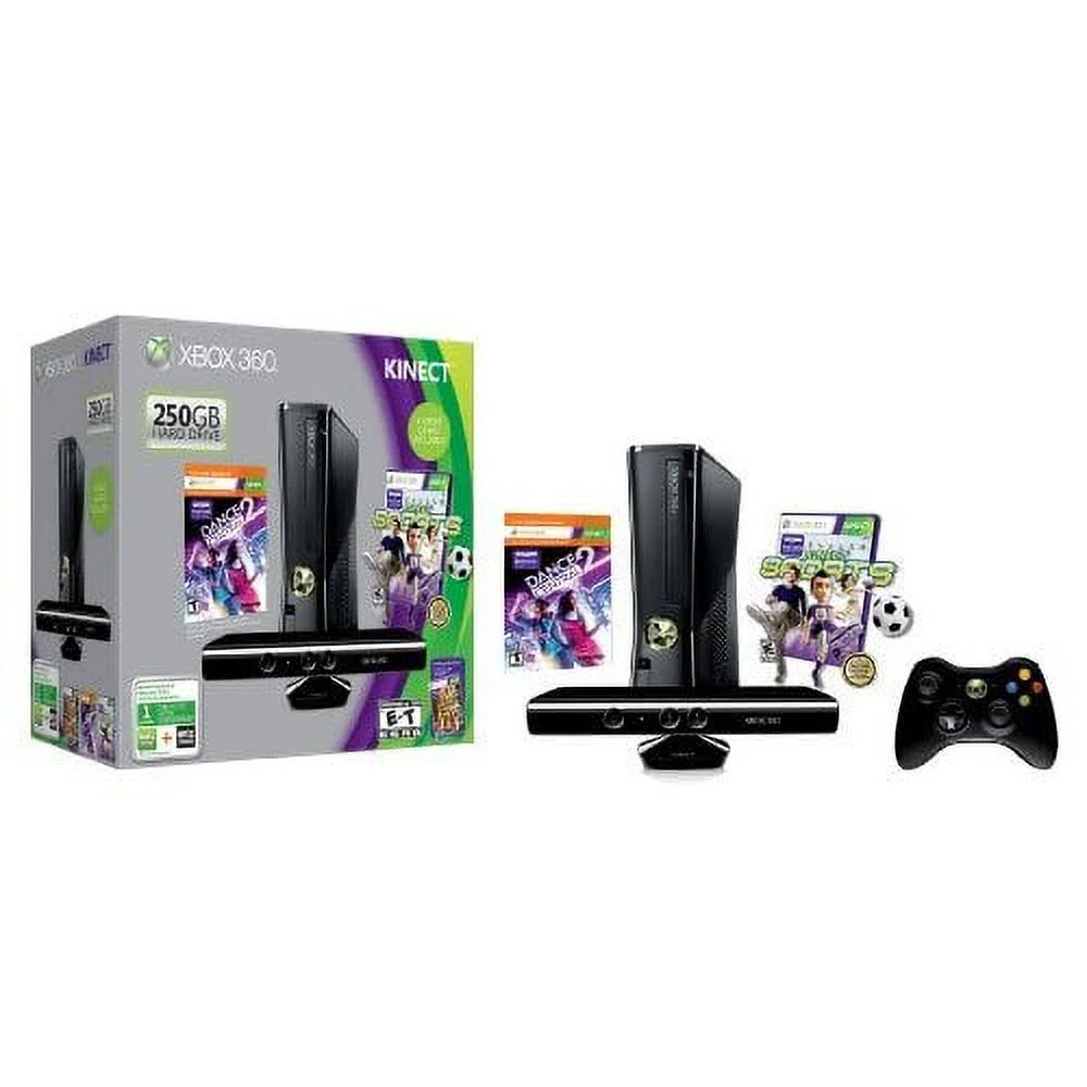 Restored Xbox 360 250GB With Kinect Holiday Value Bundle (Refurbished)