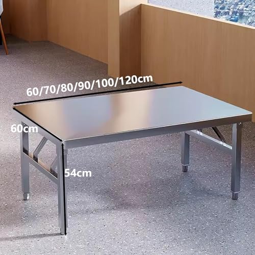 Folding Commercial Kitchen Work Table,Stainless Steel Kitchen Prep,stainless steel table,Foldable, easy to clean, thickened table legs are stable and strong,for Commercial and Home.